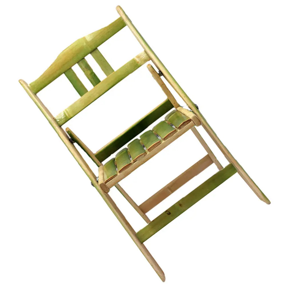 1개 대나무 접이식 의자 휴대용 야외 캠핑 의자 정원 낚시 하이킹 접이식 의자 수제 편안한 의자