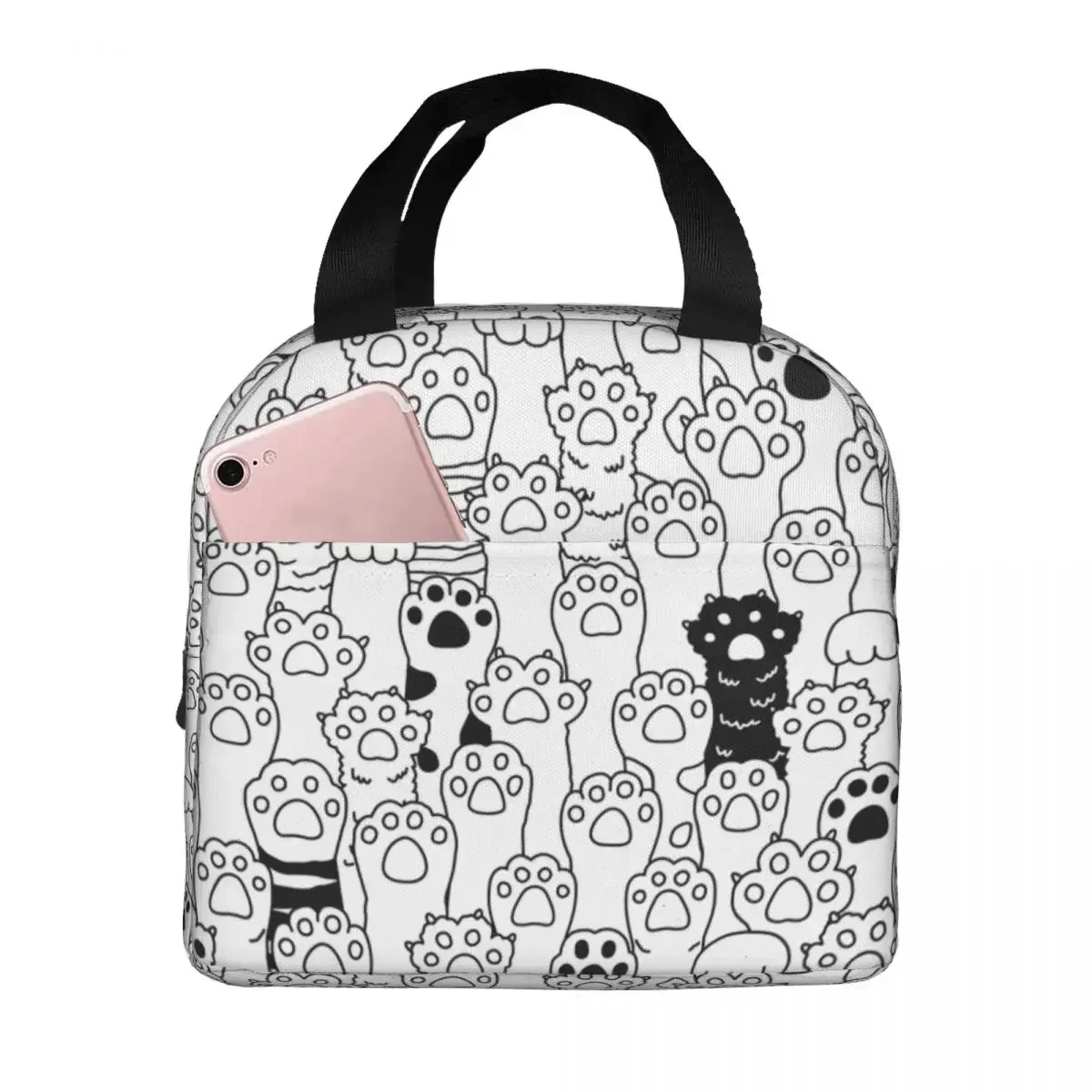 Bulldog Dog Lunch Bags Portable Insulated Oxford Cooler Animal Thermal Cold Food Work Tote for Women Girl