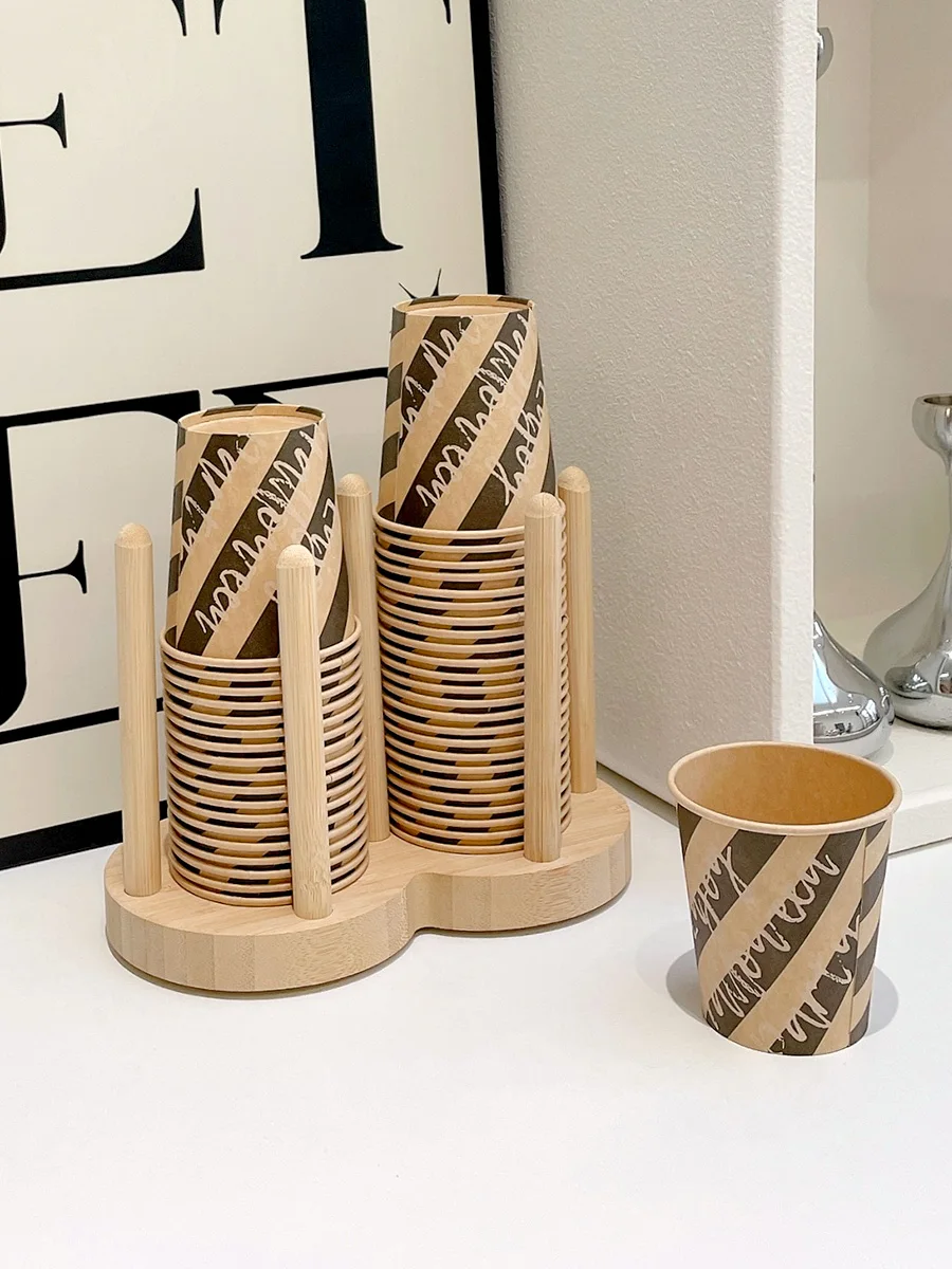 Storage Rack Cup Holder Simplicity Wooden Milk Tea Coffee Household Northern Europe Simlpe Eco-Friendly Pendant