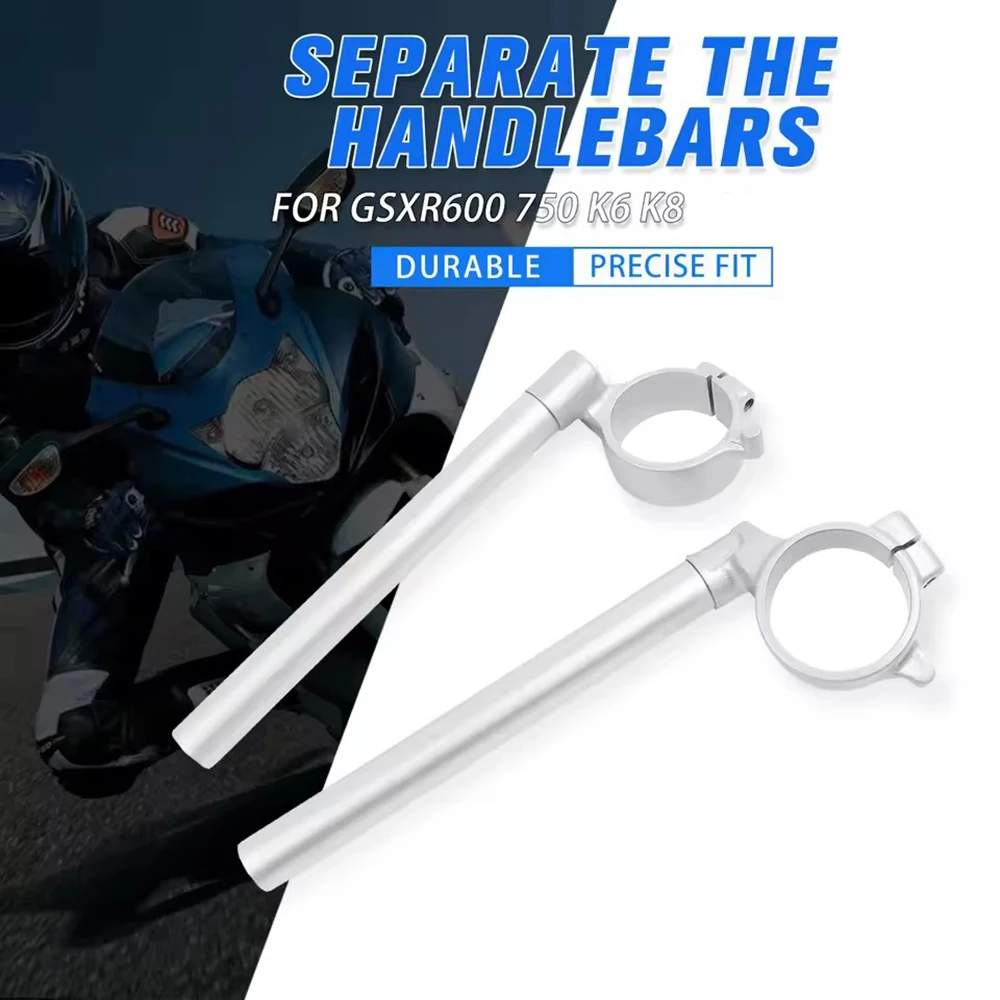 

GSXR600 GSXR750 50mm Fork Tube Clip-On Handlebars Clip Ons Handle Bar Grips For Suzuki GSX-R GSXR 600 750 K6 K8 2006-2010