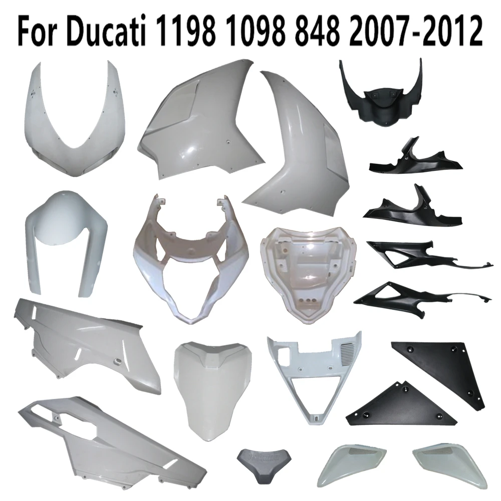 Unpainted Cowling For DUCATI 1198 1098 848 2007 2009 2010 2011 2012 Accessories Bodywork Fairing Components Plastic parts