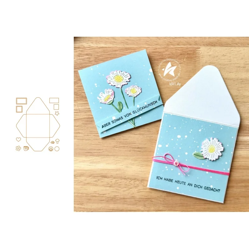 Neues Produkt Vorverkaufsbox Eltern-Kind-Stanzformen und Stempel DIY Scrapbook-Album Dekoration Geprägtes Papierkarten-Set