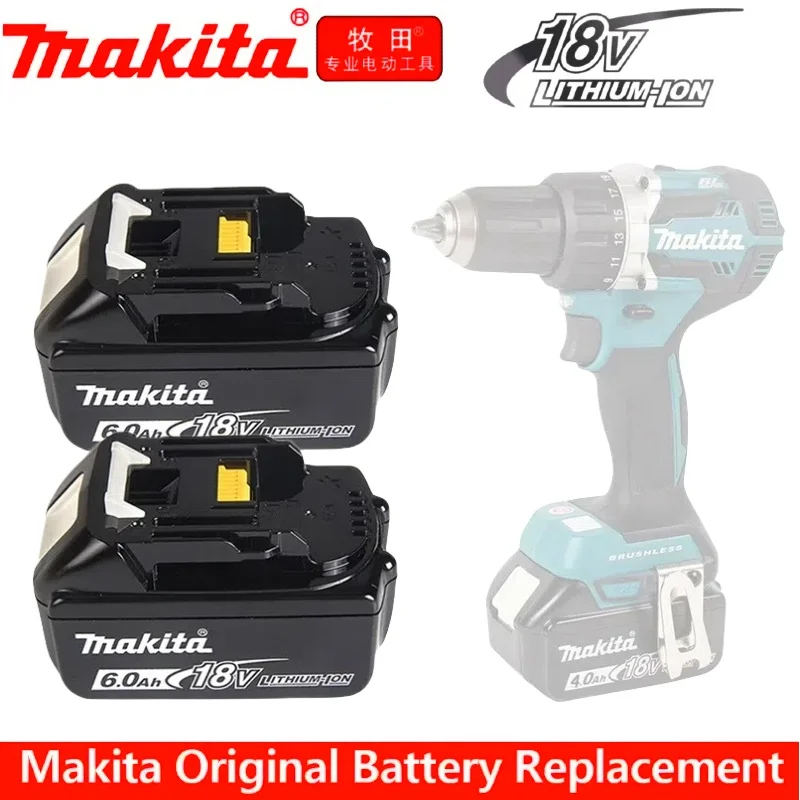 

100% official original Makita 18V Cordless Electric Tool Rechargeable Battery BL1850 BL1860 BL1830, 6000mAh Power Lasting