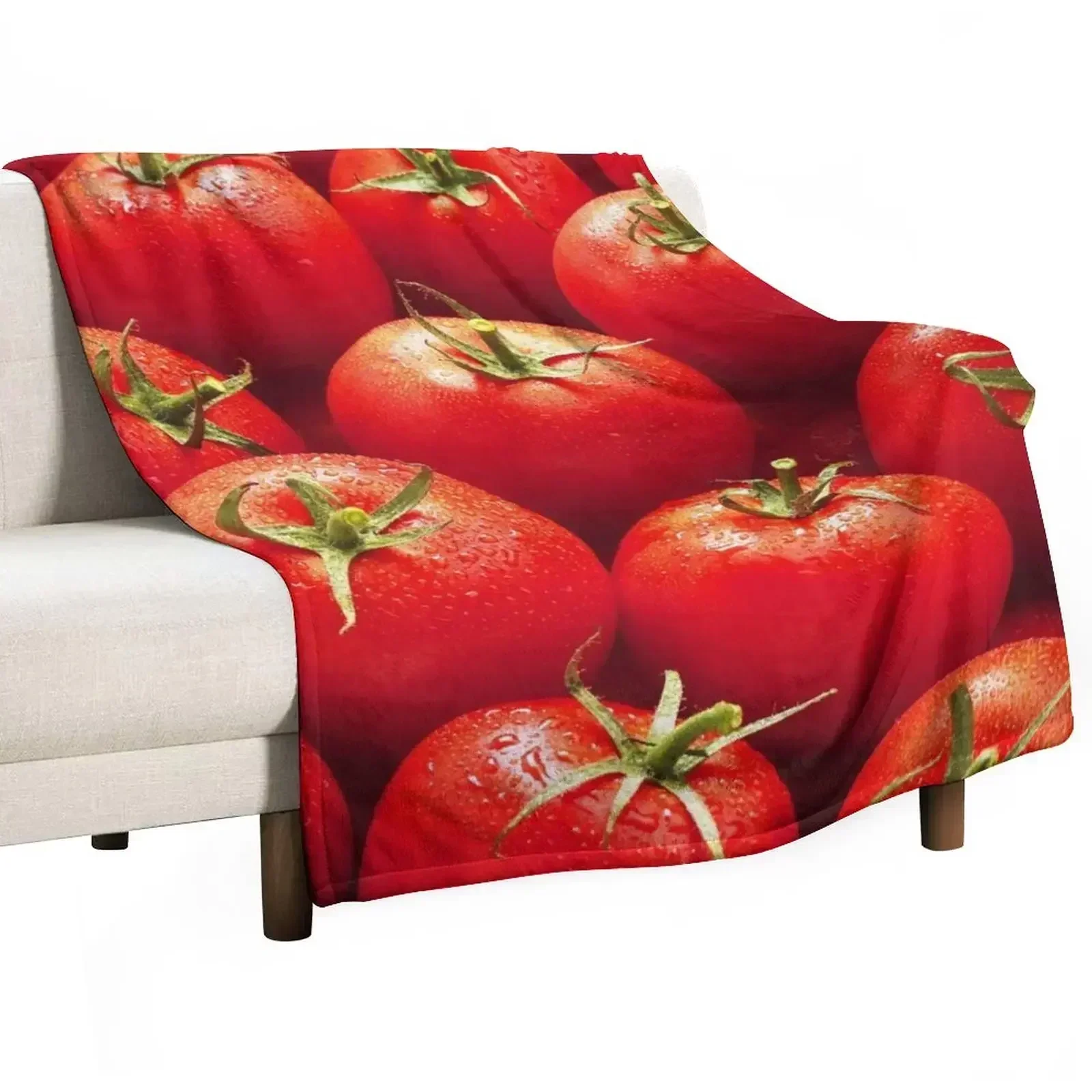 

Tomato Red Throw Blanket For Decorative Sofa Winter beds Blankets