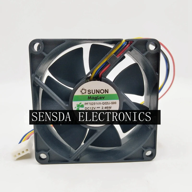 

For Sunon 7025 12V 2.46W 4-wire cabinet power supply radiation fan PF70251VX-Q02U-S99