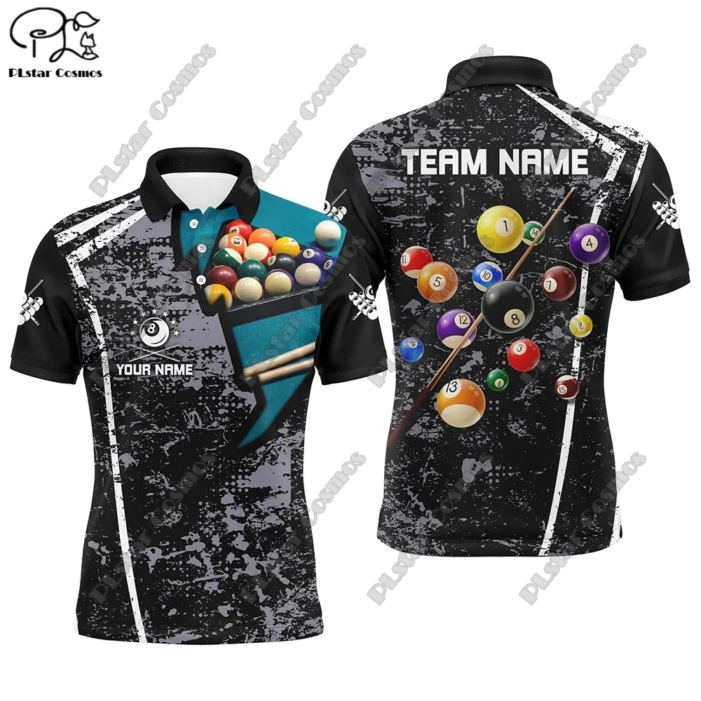 

Men's Custom Name Polo Shirts Fun Billiard Jerseys Personalized Billiard Club League Shirts 3D Printed Polo Shirts T-Shirts t-6