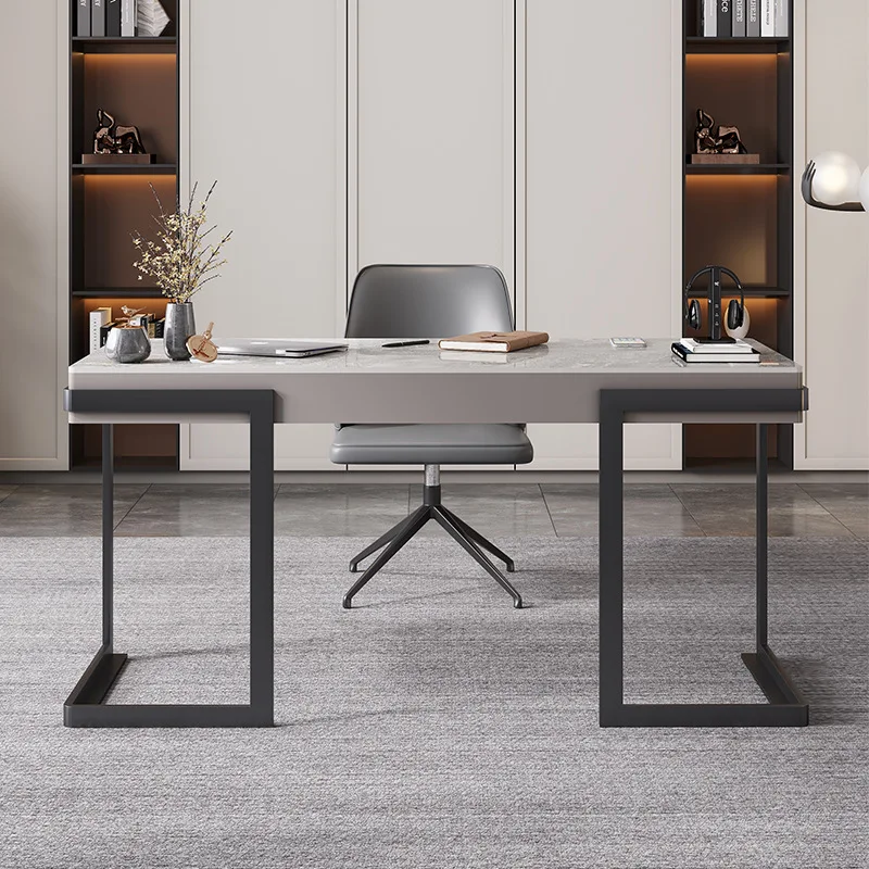 Italian minimalist rock slab d esk study light luxury computer desk modern simple home writing de sk