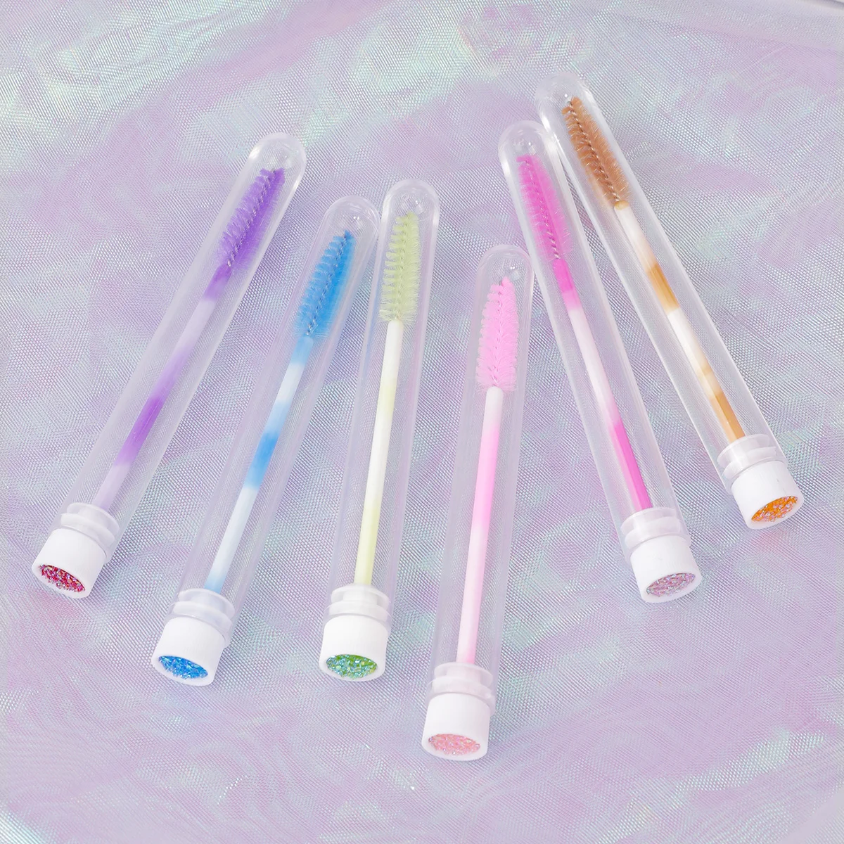 1 Uds. Varitas de cristal para pestañas, cepillos, suministros para barras de pestañas, brocha de maquillaje, aplicador de rímel portátil, varillas para cejas, exfoliante de pestañas