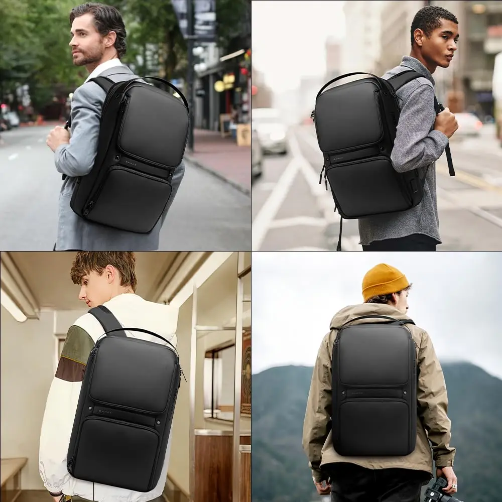 بانج الأصلي تصميم فريد متعدد الطبقات الفضاء حقائب ظهر للأعمال الرجال في سن المراهقة USB تهمة خارجية 15.6 محمول حقيبة السفر