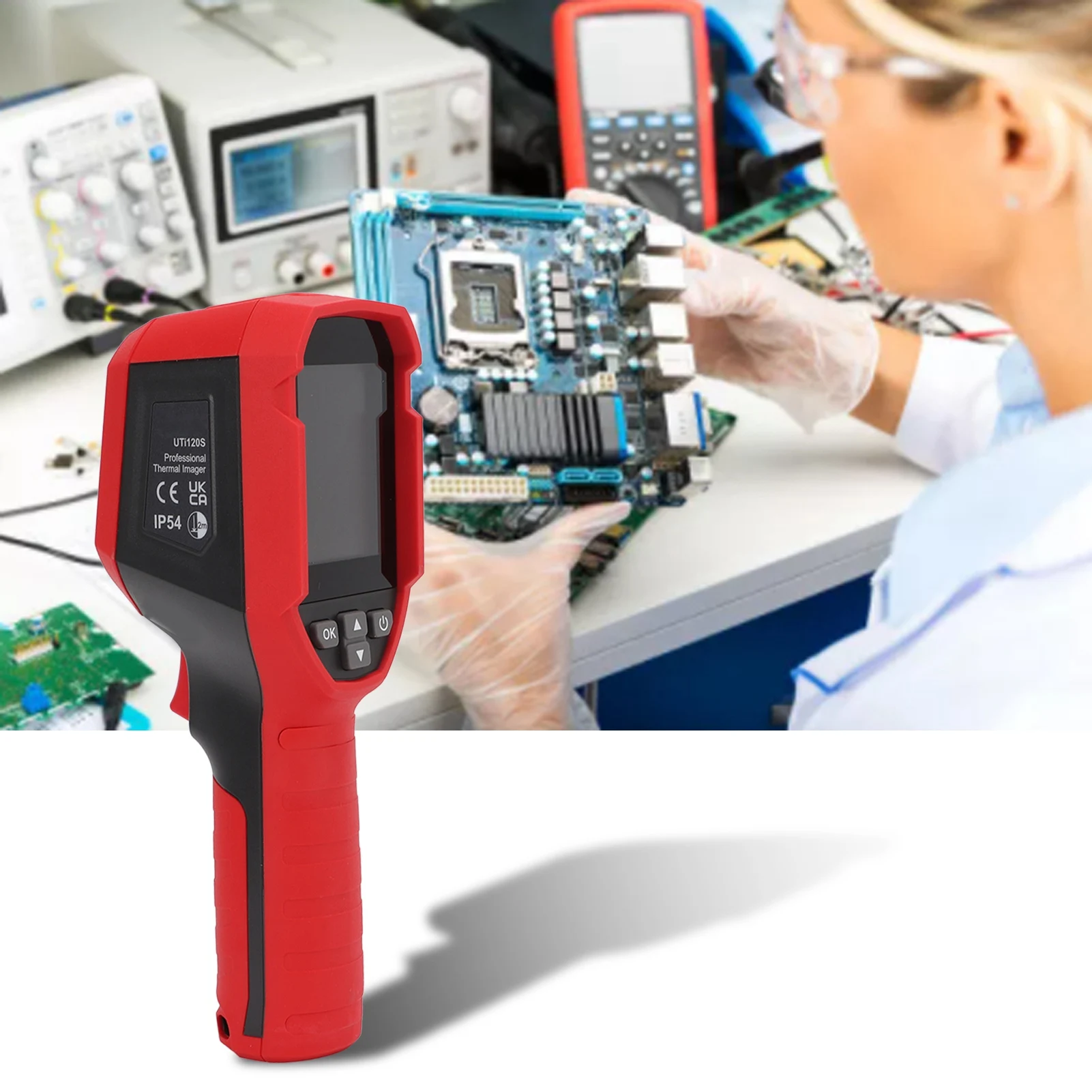 التصوير الحراري 2.44 بوصة شاشة متعددة الوظائف الأشعة تحت الحمراء التصوير الحراري يده 120x90 IR القرار المحمولة للزراعة