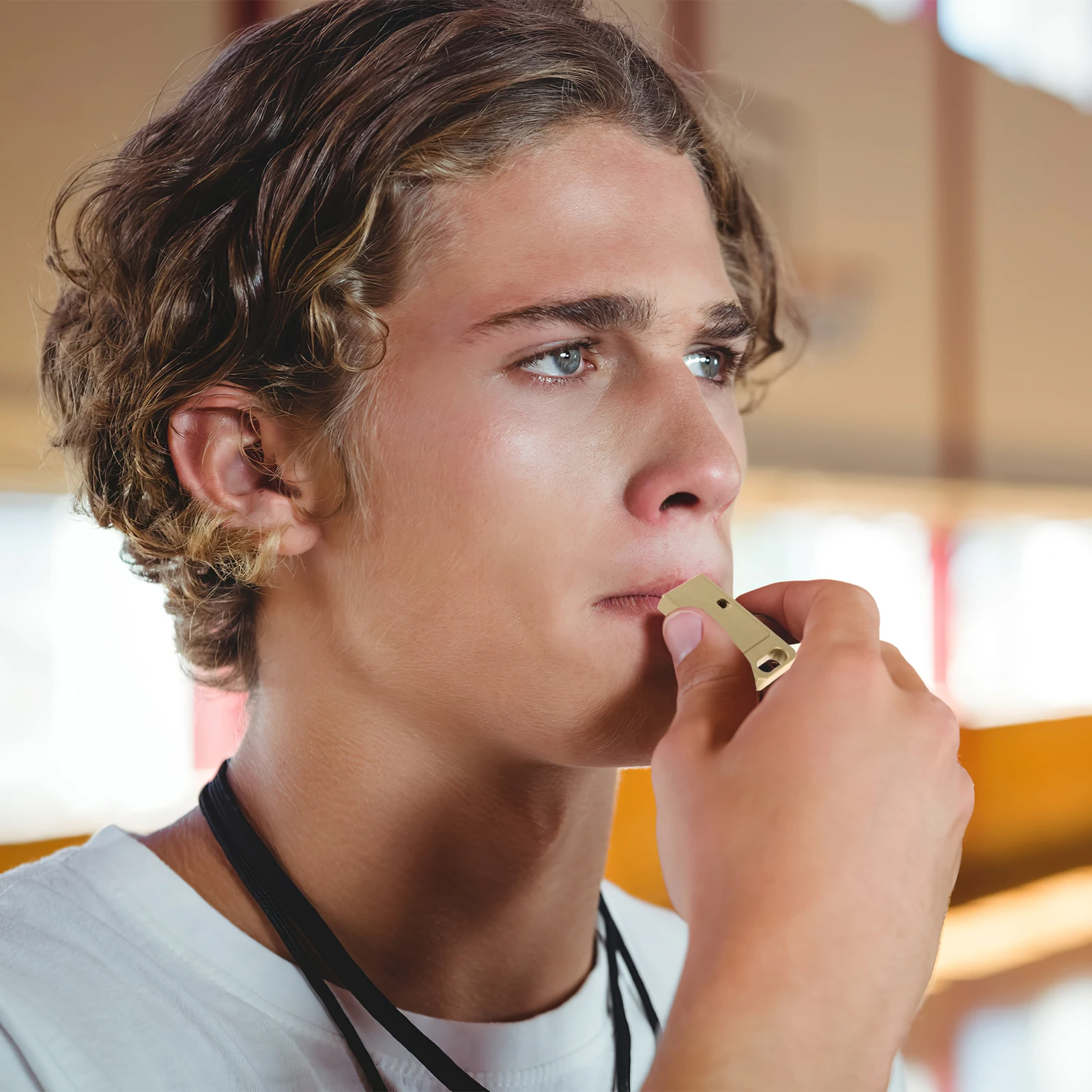 صافرة الطوارئ المحمولة البسيطة النحاس بصوت عال صفارة إنقاذ المفاتيح ديكور معلق في الهواء الطلق المشي لمسافات طويلة التخييم الرياضة تدريب الحيوانات الأليفة #5