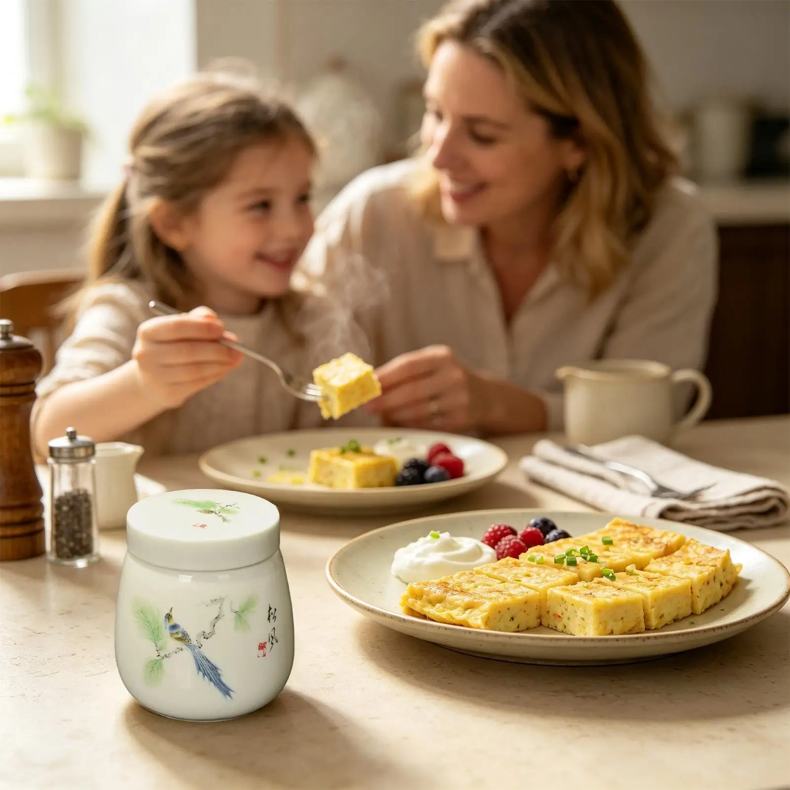 Coddle Egg Coddler Cups With Lids Food Grade Easy To Clean 220ml tea bowl steaming cup with rotating ceramic lid design