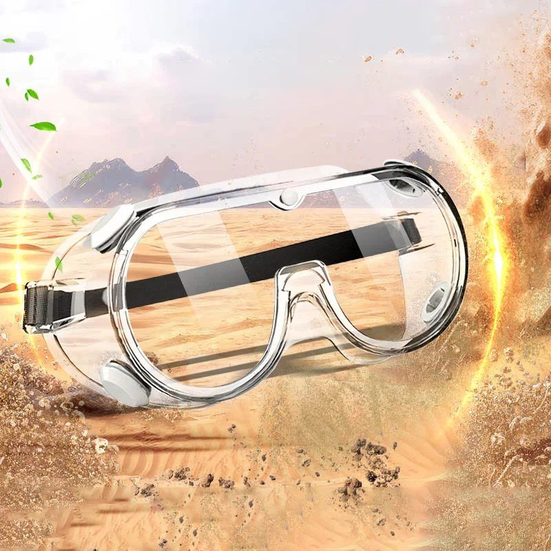 

Большие прозрачные очки, рабочие защитные очки, водонепроницаемые велосипедные лыжные очки, ветрозащитные, пыленепроницаемые, лабораторные защитные очки для работы