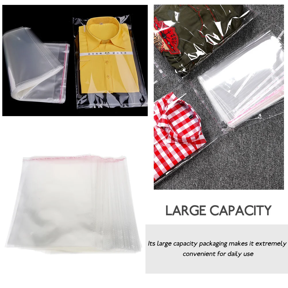 

200pcs Self Adhesive Clear Cellophane Bags Mini Sealable Storage Small Business Craft Gift TShirt Packaging BOPP Material