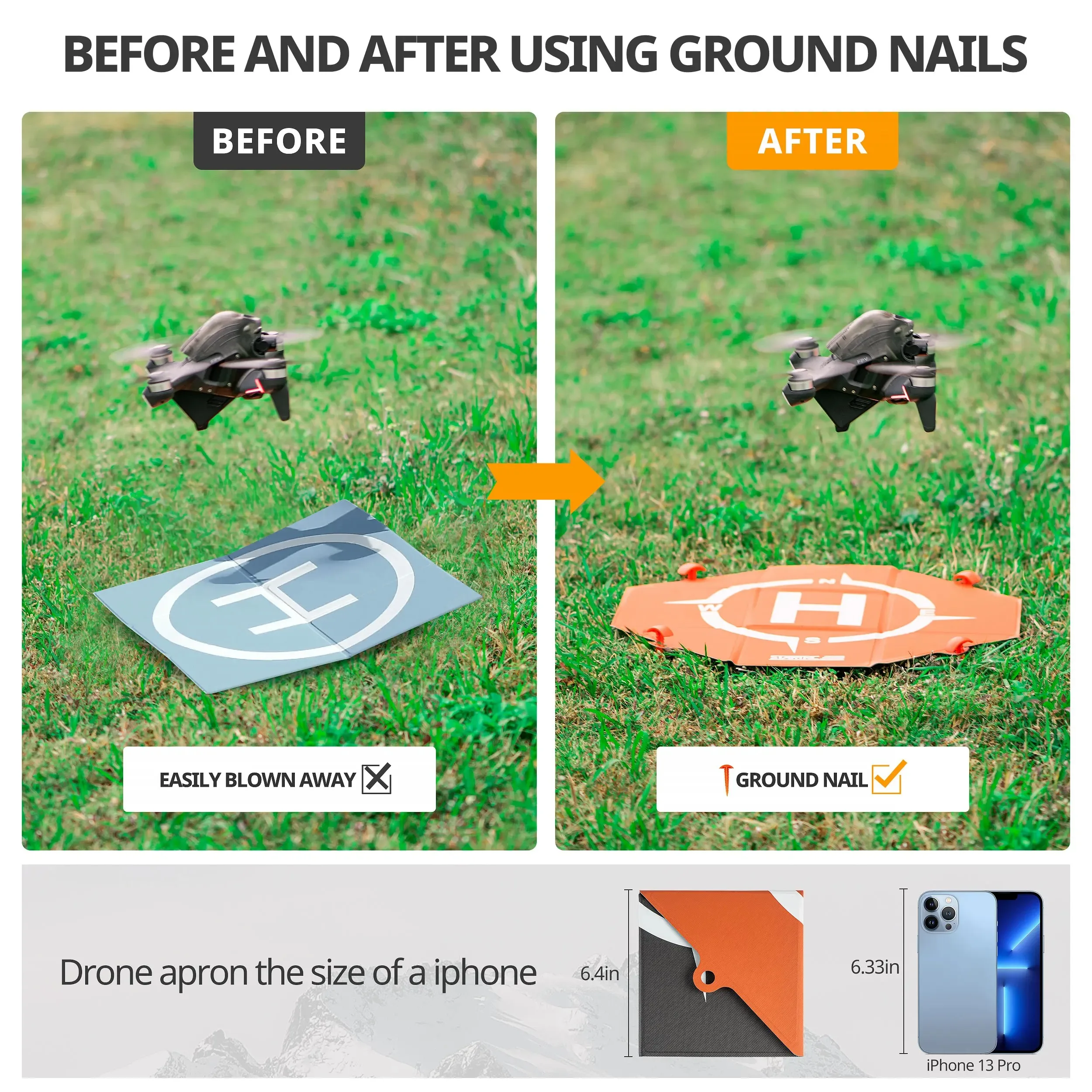 Drone Landing Pad Universal Waterproof Portable Fast Foldable Helipad For Mini 2 SE Mavic 3 2 Pro Avata FPV DJI Mini 3 PRO 20IN