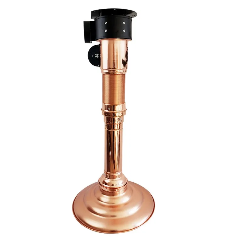 Telescopic Smoke Exhaust Duct With Fan Top‑Vent Smoke Hood Chimney Pipe For Korean BBQ Barbecue Smoking Extraction Equipment