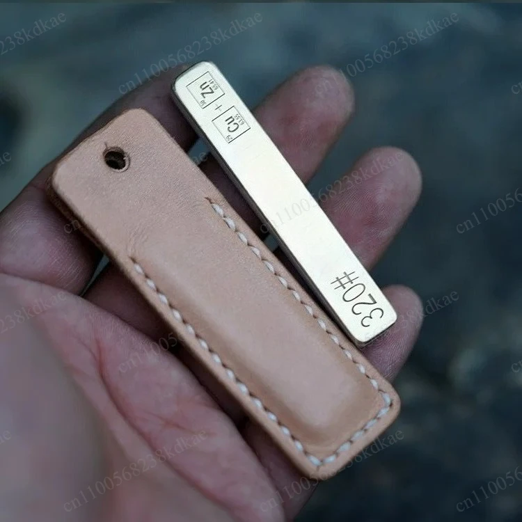 Portable Fixed Angle Grinding Stone High Density Glass Whetstone Metal Base Outdoor EDC Knife Polishing Accessory