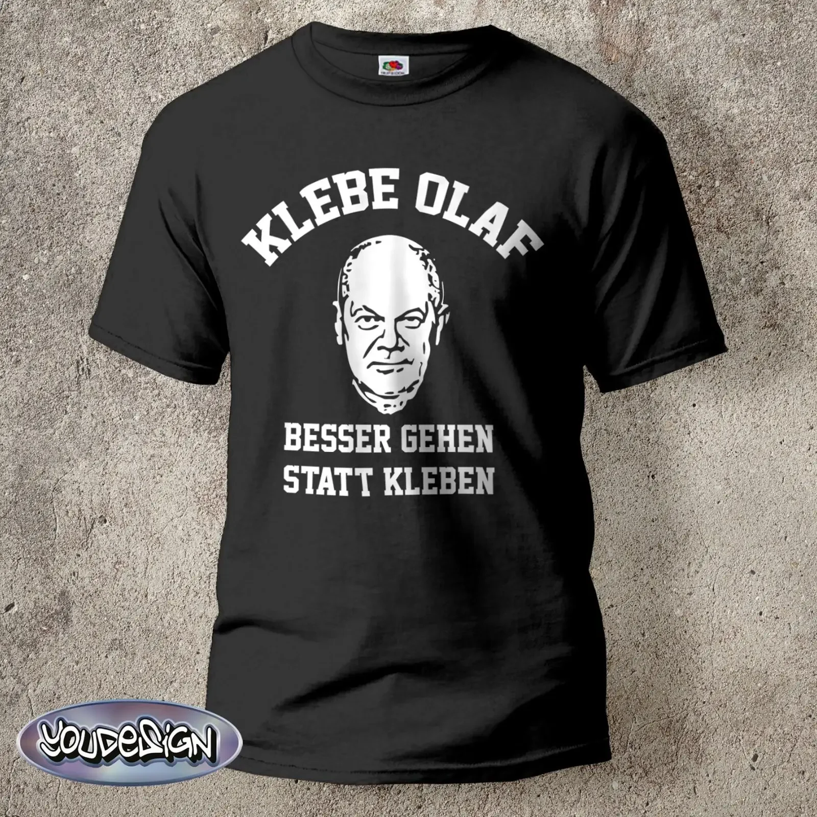 Klebe Olaf T Shirt Anti Kanzler Demo Ampel Widerstand Politik Gehen S 5XL vintage Washed Comfortable Soft Slightly homme