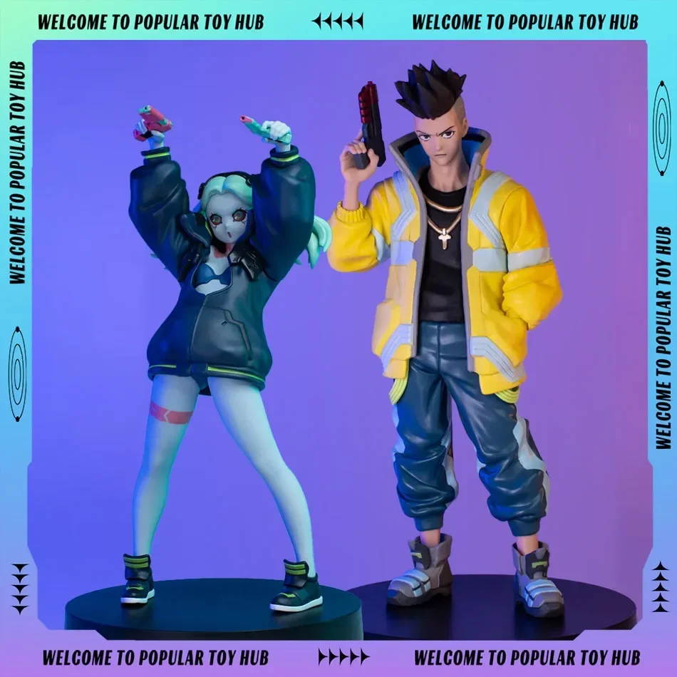 In Stock 17cm Cyberpunk Edgerunners Anime Figures David Martinez Rebecca Model Desktop Custom Desktops Ornaments Decoration Gift