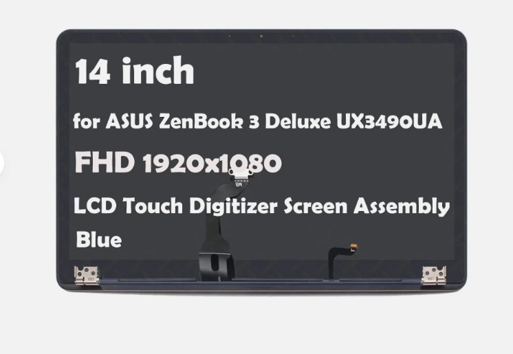 

14''LCD Glass Display panel screen complete lcd Assembly with Cover For Asus ZenBook 3 Deluxe UX490 ux490u UX490UA