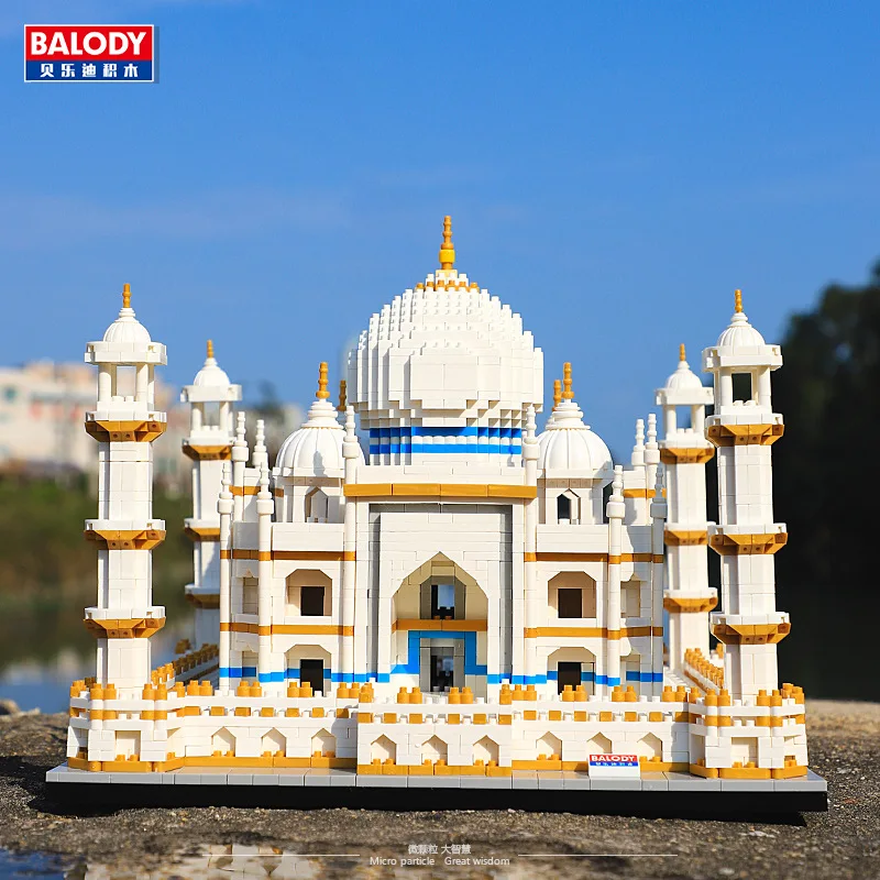 Balody Mini Blocks 4530pcs Architecture Building Bricks India Castle Taj Mahal Model Toys Juguetes Kids Gift for Child 16067