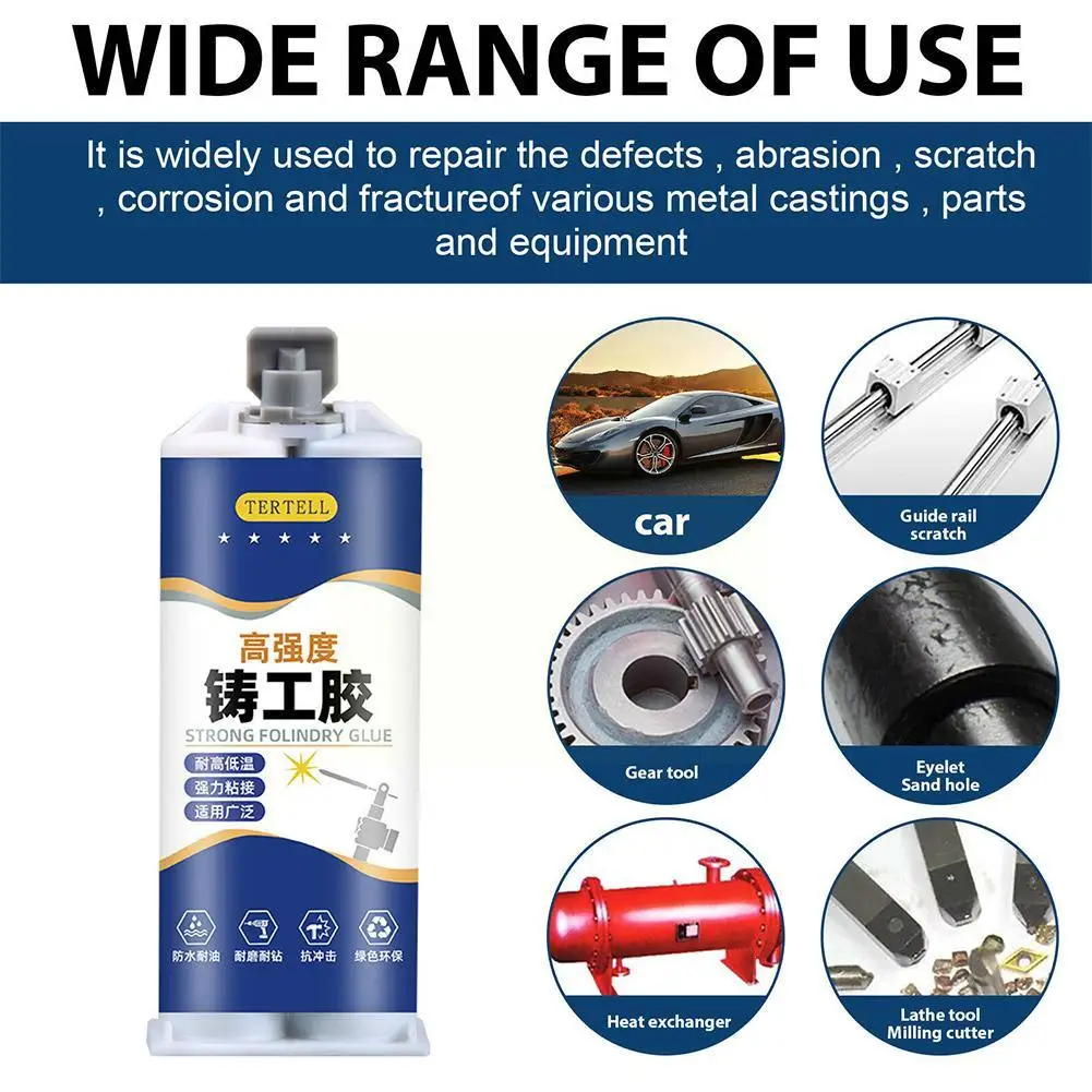 50/85g Strong Casting Adhesive Industrial Heat Resistance Defect Metal Repair Repair Agent Weld Cold Paste K8J3