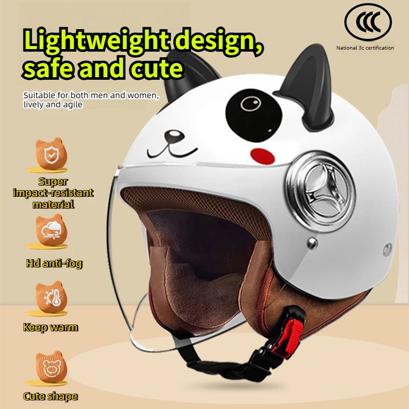 

Children Electric Vehicle Safety Helmet Four Seasons Universal Half Helmet Cute Cartoon Motorcycle Safety Cycling Tourism Helmet