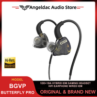 BGVP Butterfly Pro 1DD+1BA Hybrid IEM Gaming Headset HiFi Earphone Wired Iem