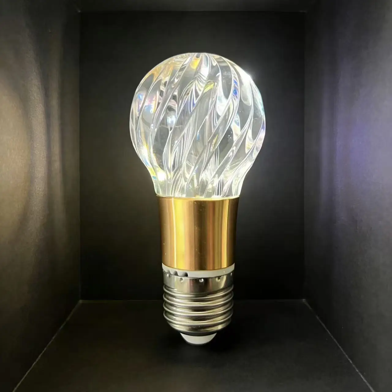 3 Color Changing Acrylic Crystal LED Bulb E27, Luxury Diamond Decor Lamp, European Minimalist Living Room Home Lighting