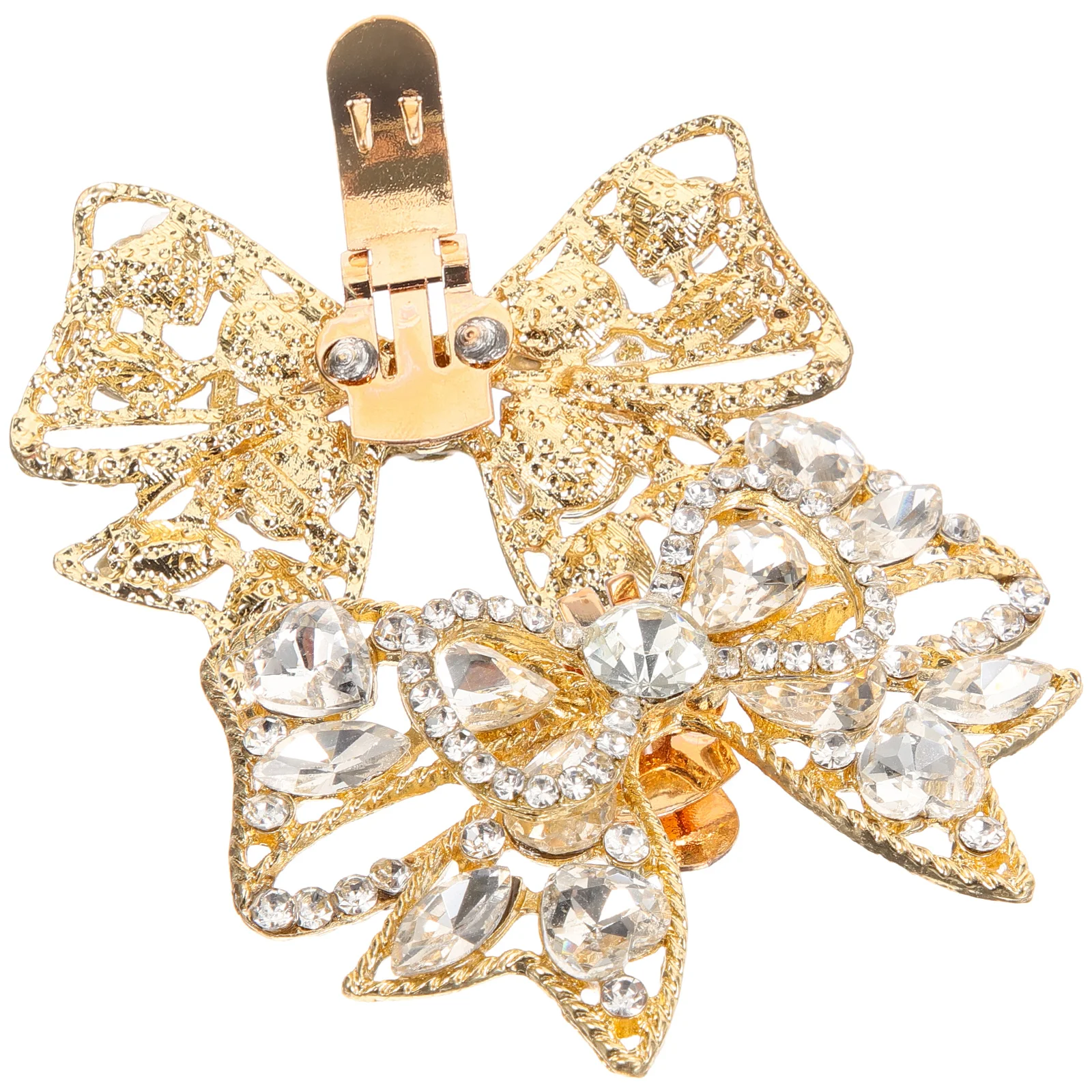 

1 Pair Rhinestone Clips Bow Buckles Wedding Decorative Charms Women High Heels Accessories Removable Shoe Buckles For Pumps