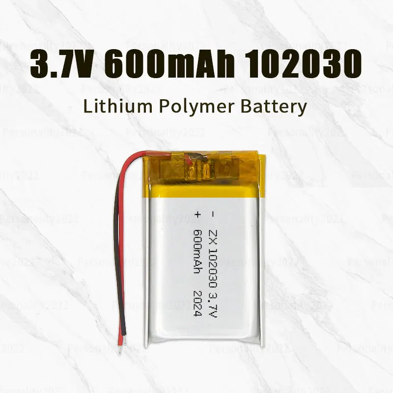 

102030 600mAh Battery 3.7V Polymer Li-Ion Batteries Rechargeable for Beauty Instruments Mp3 Players Readers Bracelets Scanners