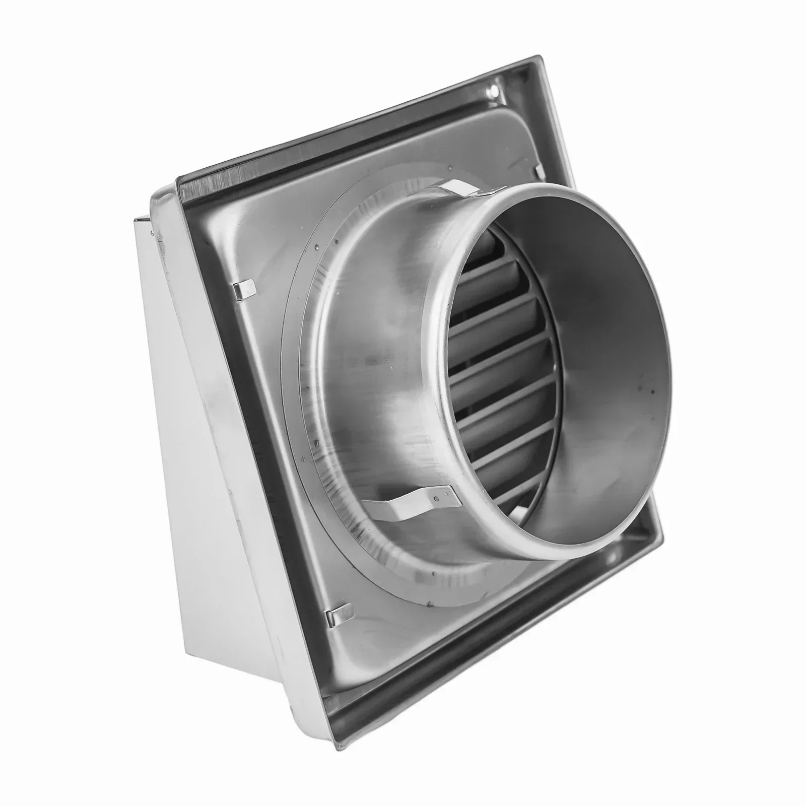 

High Quality Air Outlet Exhaust Grille External Wall Rain Hat Silver Square Air Outlet Wall Air Vent Outlet Waterproof Vents Cap