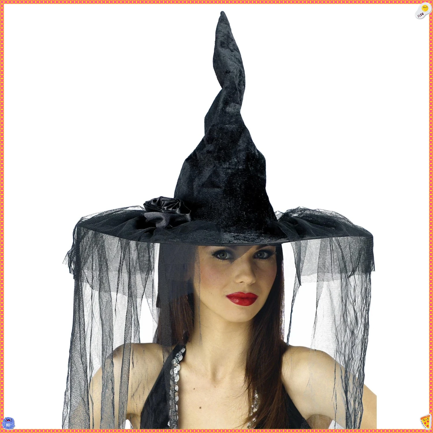 

Deluxe Animated Witch Hat Adult - Winding Motorized Halloween Costume Accessory with Moving Brim & Effects
