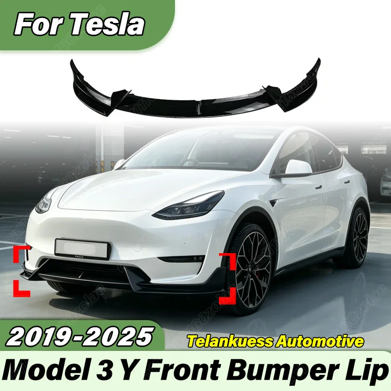 

For Tesla Model 3 Y 2019 2020 2021 2022 2023 2024 2025 Automobile AD Style Front Bumper Lip Sports Racing Body Modification Kit