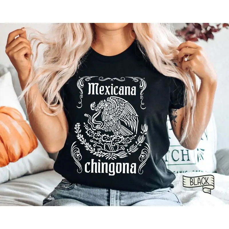 Camisa Mexicana Chingona Bandeira Mexicana Camiseta orgulhosa Heritage T Eagle orgulho