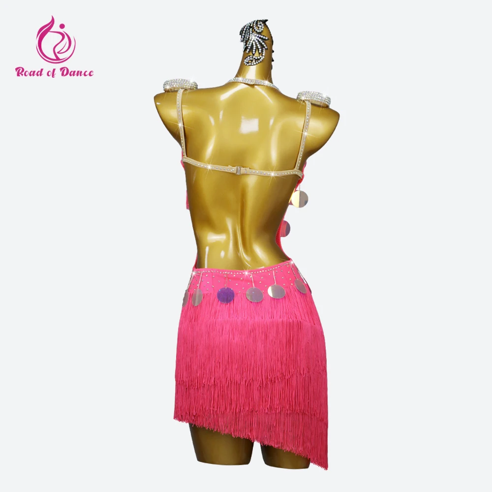 Elegant Party Dress 2026 Womens Latin Dance Clothes Girls Costume Female Evening Skirt Parties Sports Outfits Match Fringed Suit