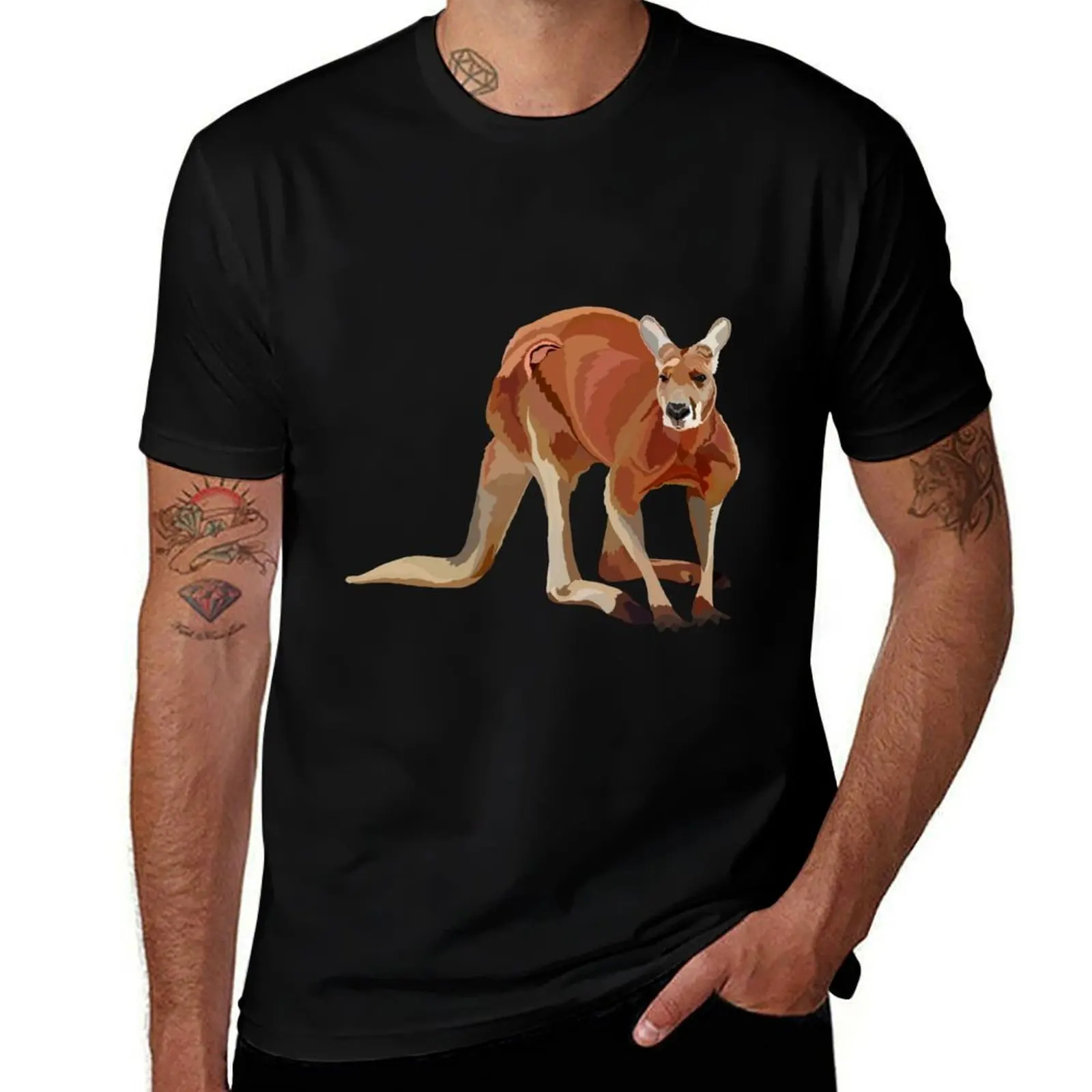 R is for Red Kangaroo T-Shirt Independence Day Short Sleeve T-Shirt
