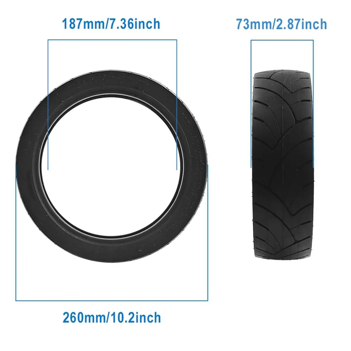 

(ABYM) 70/60-7.5 Jelly Vacuum Tire for Segway MAX G3 Electric Scooter ZT3 Wheel Tubeless Self-Healing Parts