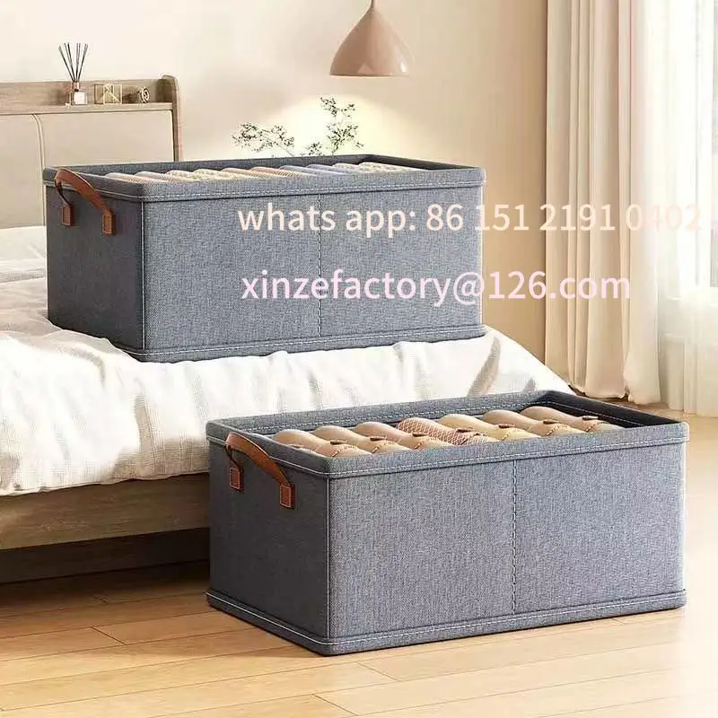 

Customizable Clothes Storage Box with Steel Frame, Foldable Large Capacity Closet Organizer for Clothes, Pants, Beddi