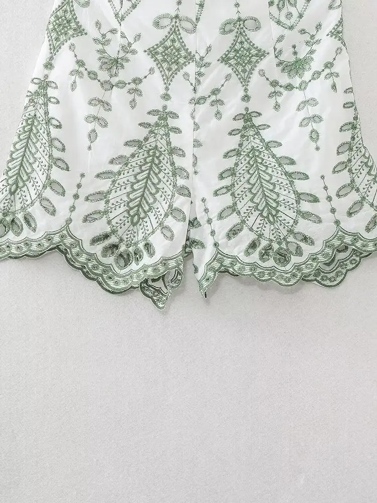 Dave & Di marocchino francese etnico Vintage Bermuda ricamo signore a vita alta sciolto Harem Shorts donna