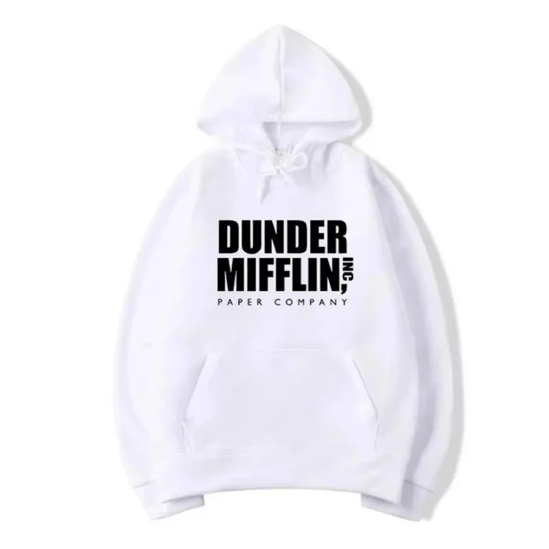 

Unisex long-sleeved fleece-lined hooded sweatshirt office sweatshirt unisex casual pullover minimalist letter print holiday gift