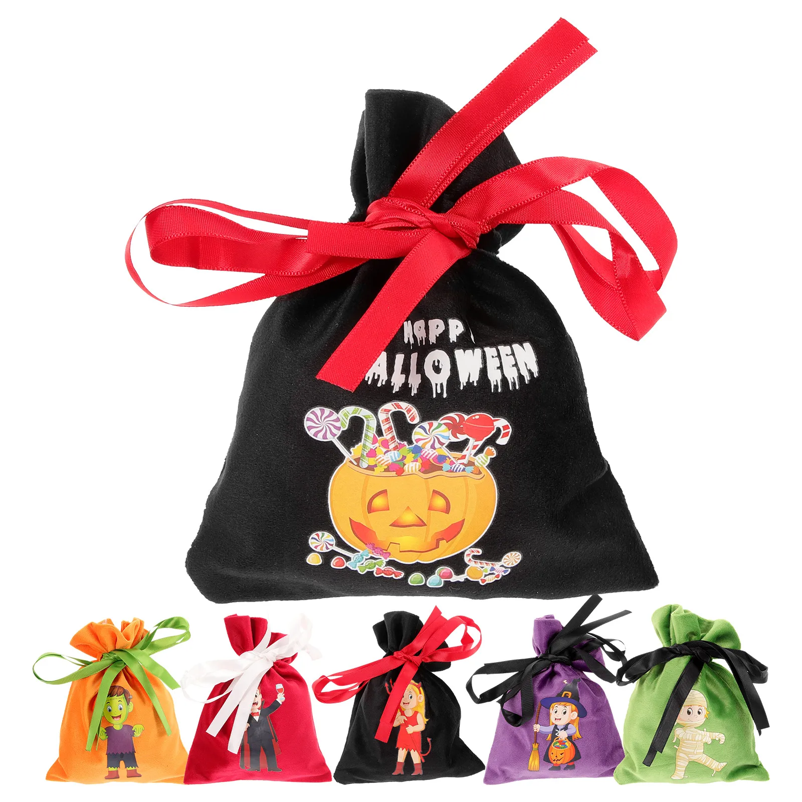 

6 Pcs Candy Bag Drawstring Pouch Packing Treat Bags for Party Favors Fabric Child