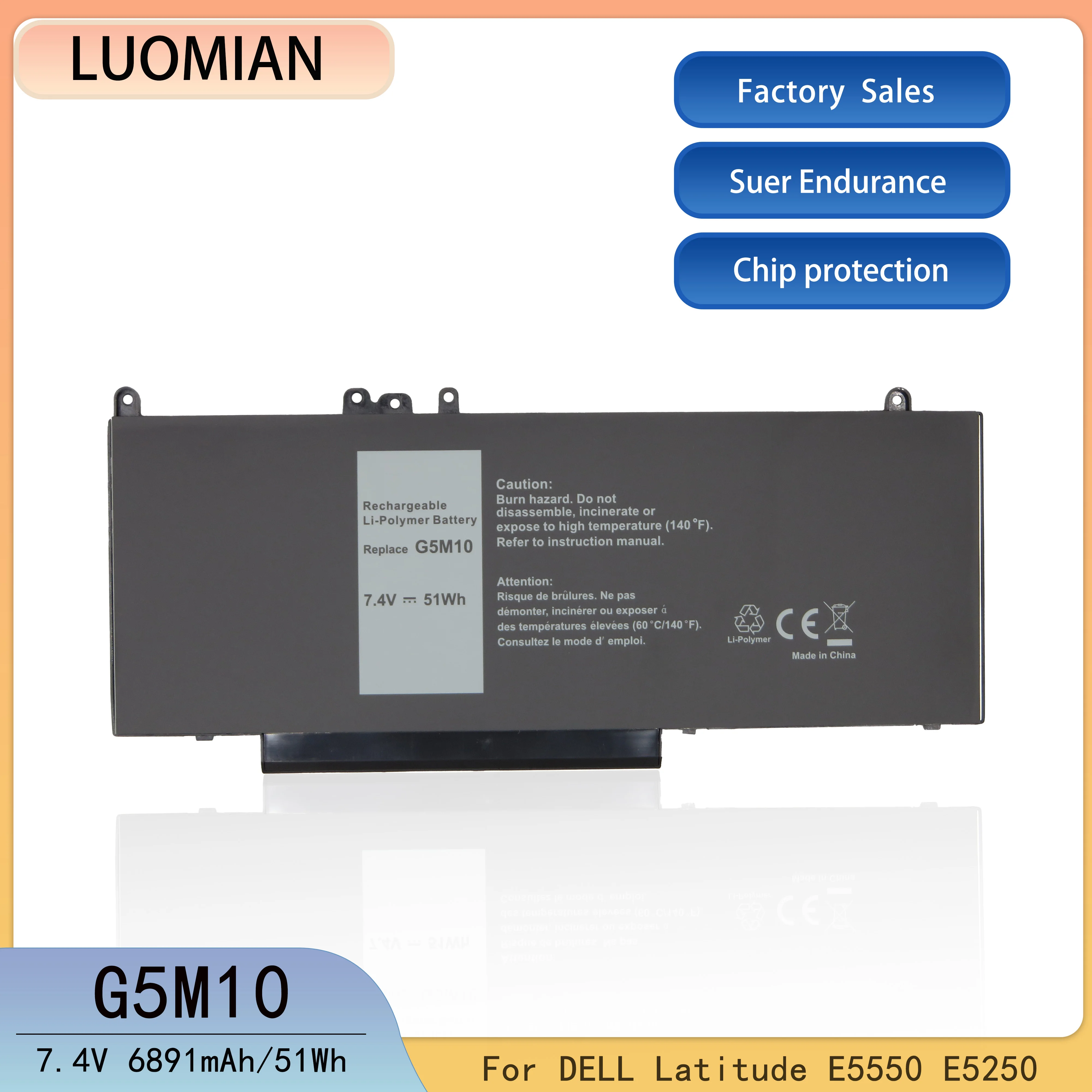 G5M10 Laptop Battery for DELL Latitude E5250 E5450 E5550 Dell Latitude 14 E5450 Latitude 15 E5550 8V5GX R9XM9 WYJC2