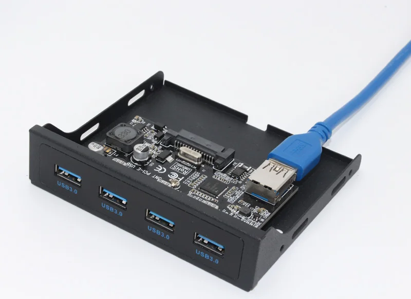 Panel Frontal PCI-E a USB 3,0 para PC, tarjeta de expansión USB PCIE, adaptador USB de 3,5 pulgadas, flexible, USB3.0, soporte de Panel frontal PCI Express x1 Riser