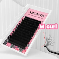 Abonnie L M Curl Cashmere Easy Fan Lashes Extensions Mega Volume Eyelashes Extension Matte Black Cilios