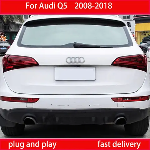 아우디 Q5 테일 라이트 2008-2018 용 자동차 조명 애니메이션 LED 테일 램프 후면 램프 방향 지시등 동적 DRL 자동차 액세서리