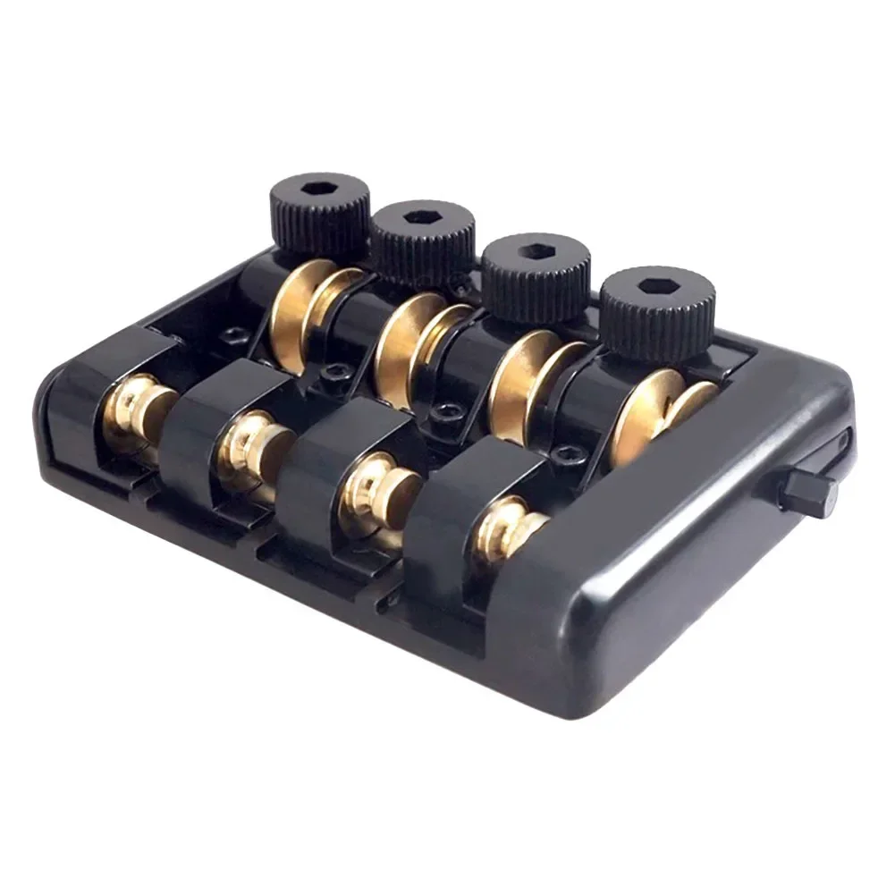 Upgrade Your Travel Bass Guitar with this Premium 4 String Headless Brass Roller Saddle Bridge Improved Sound and Stability