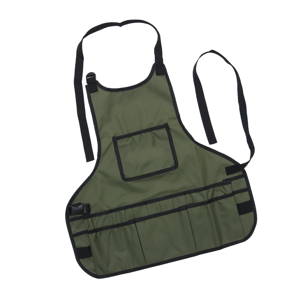 

Premium Durable Worker Apron Waterproof Design Multi Pockets Tool Storage Gardening Art Sleeveless For Men Women Green