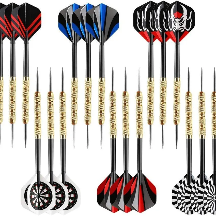 Hot Selling 18 Bundled Iron Copper Plated Darts Professional Darts Set