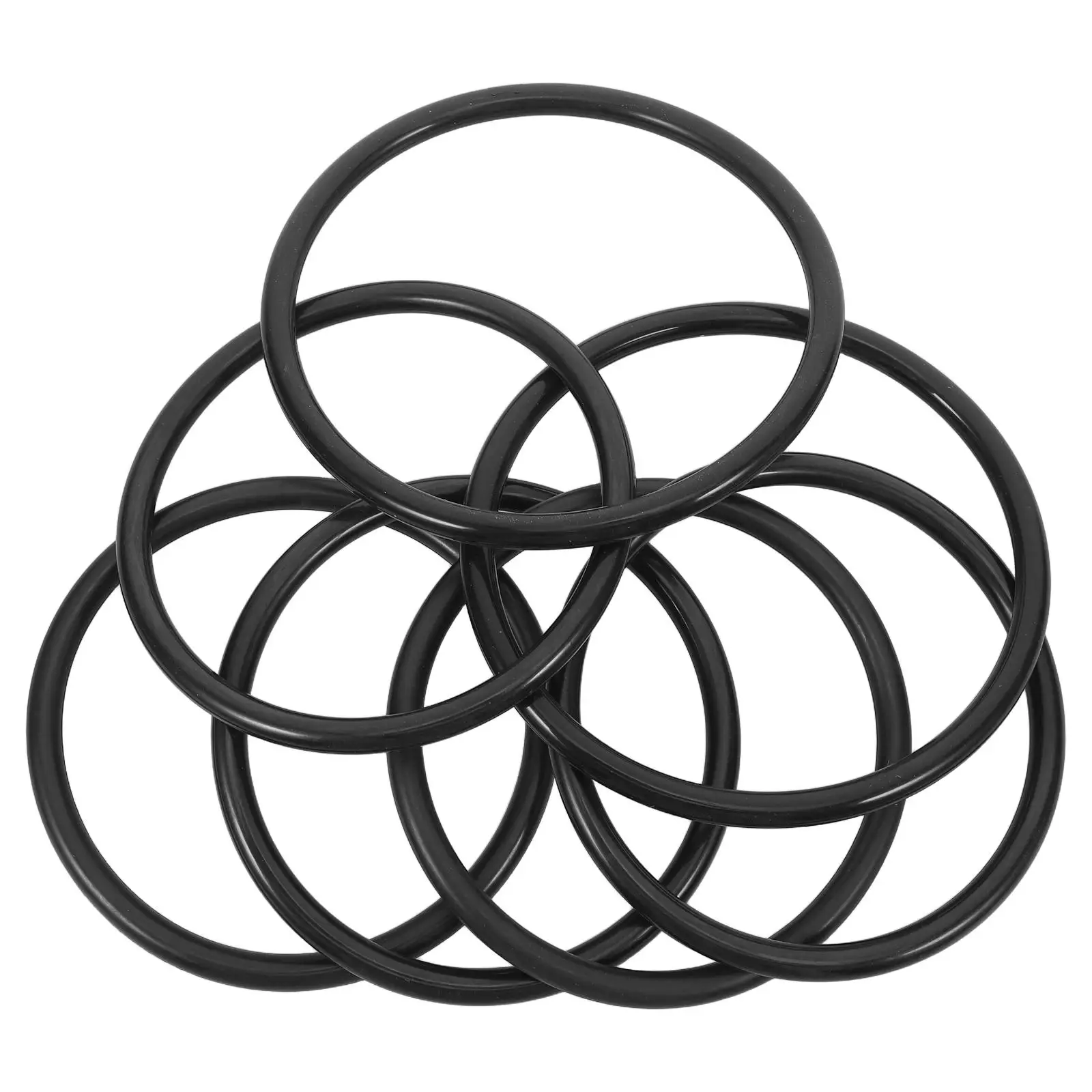 

7 Pcs Music Bowl Washer Sound Accessory Rubber Ring for Singing Bowl Parts Decorative Rings Buddhism Product Selected Materials